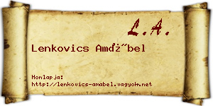 Lenkovics Amábel névjegykártya